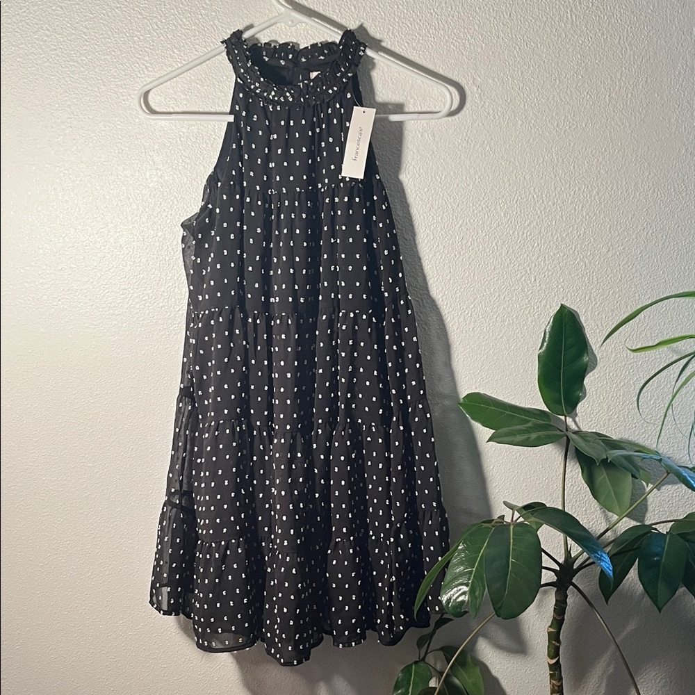 Francesca's Collections Black and White Polka Dot Dress